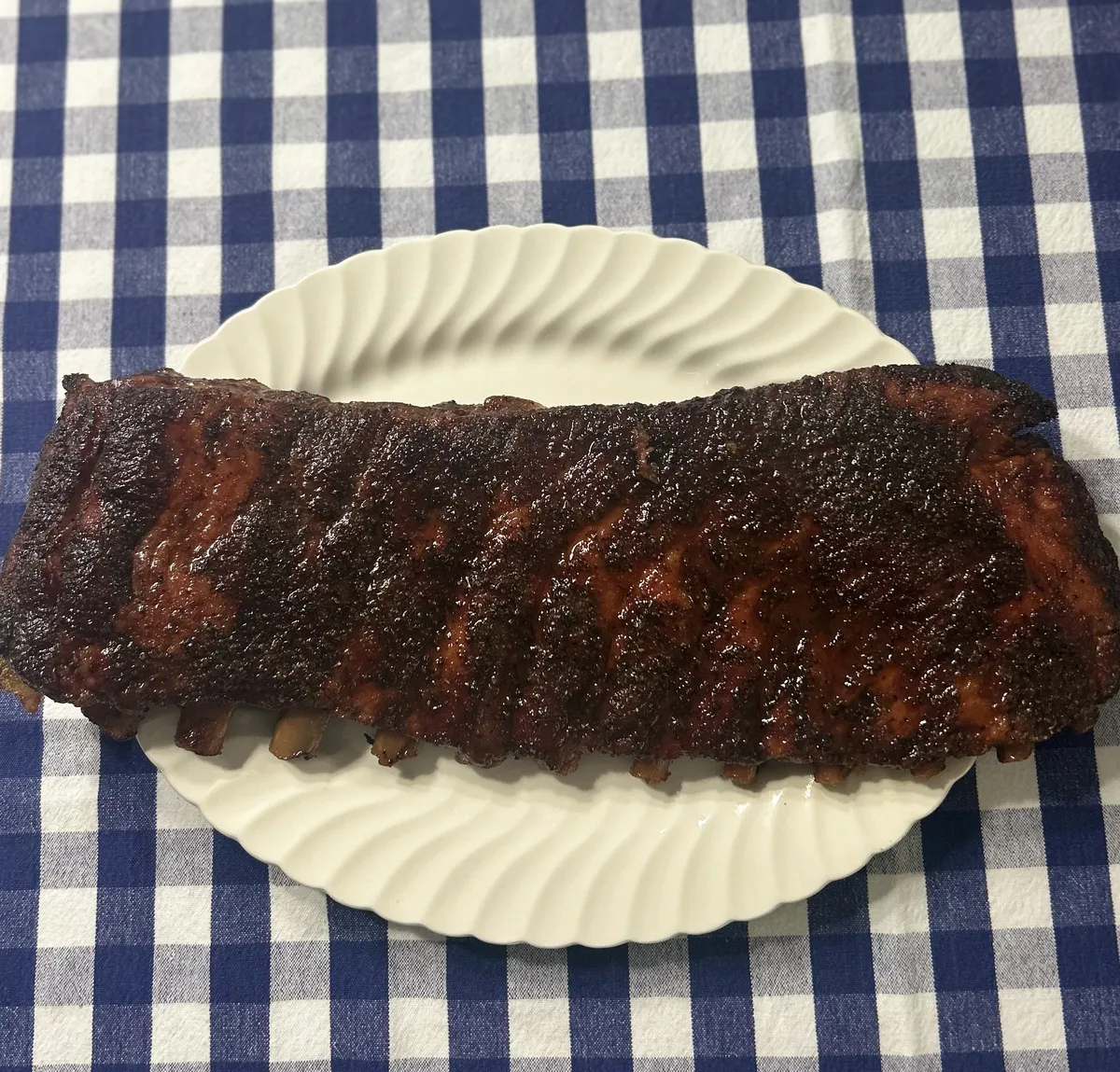 Ribs on the smoker